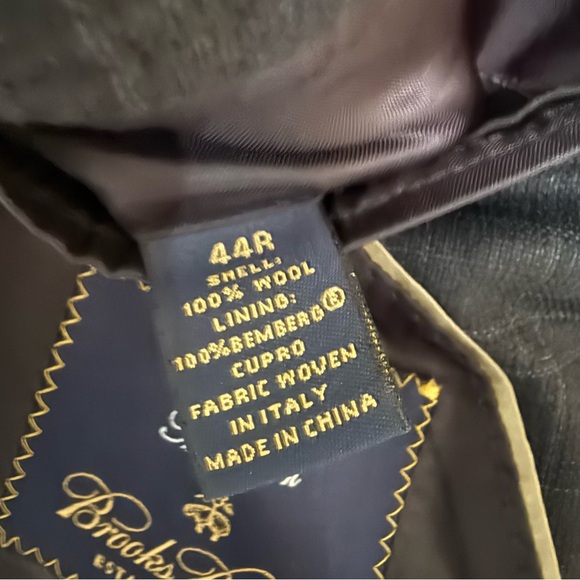 Brooks Brothers 1818 Madison Navy Blue Windowpane Check Sport Coat 44R Wool - Picture 13 of 15
